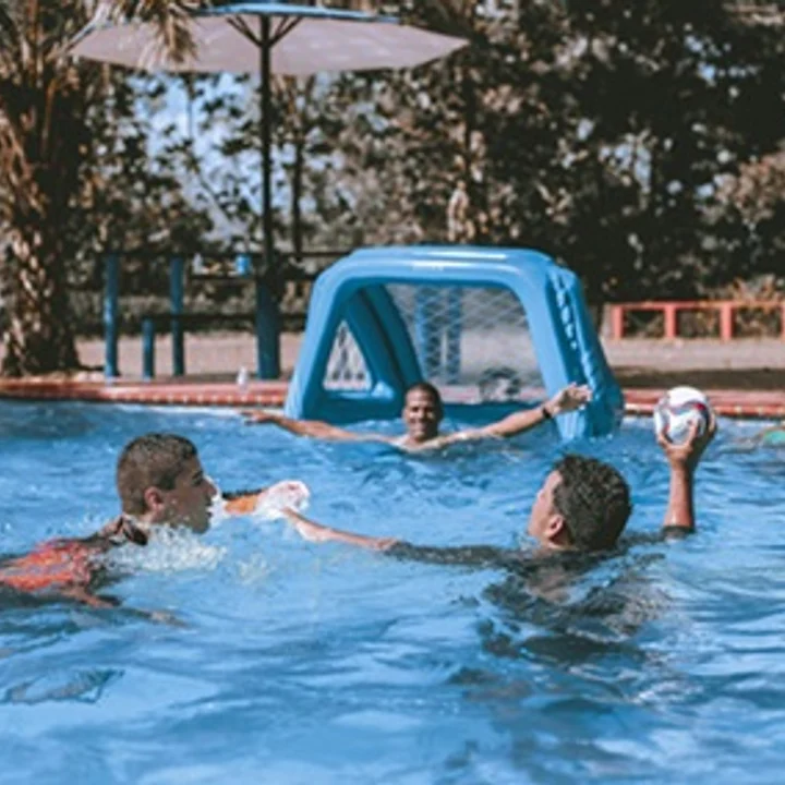 Swimming pool area at Ramky Fortuna